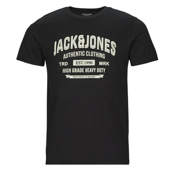 textil Herr T-shirts Jack & Jones JJEJEANS TEE SS O-NECK Svart