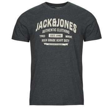 textil Herr T-shirts Jack & Jones JJEJEANS TEE SS O-NECK Grå