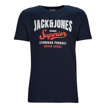 textil Herr T-shirts Jack & Jones JJELOGO TEE SS O-NECK Marin