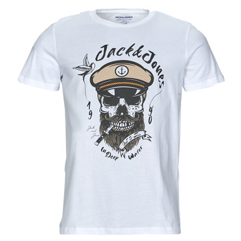 textil Herr T-shirts Jack & Jones JORROXBURY TEE SS CREW NECK Vit