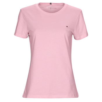 textil Dam T-shirts Tommy Hilfiger NEW CREW NECK TEE Rosa