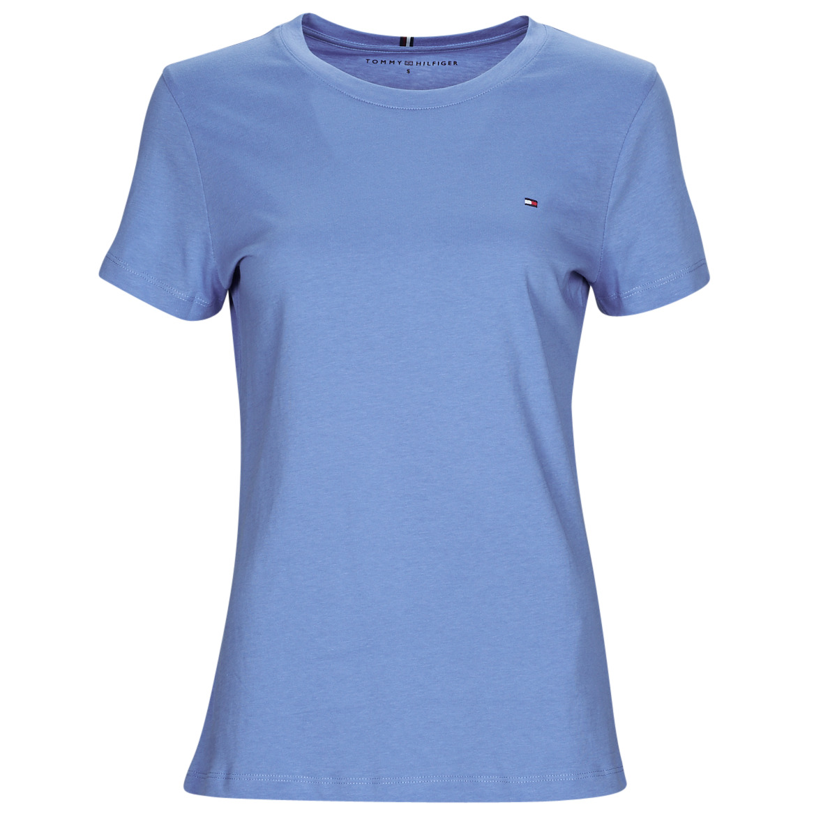 textil Dam T-shirts Tommy Hilfiger NEW CREW NECK TEE Blå