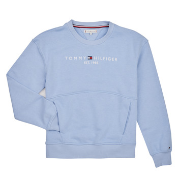 textil Flickor Sweatshirts Tommy Hilfiger ESSENTIAL CNK SWEATSHIRT L/S Blå