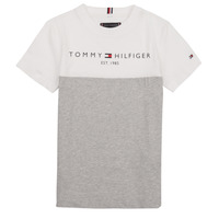 textil Pojkar T-shirts Tommy Hilfiger ESSENTIAL COLORBLOCK TEE S/S Vit / Grå
