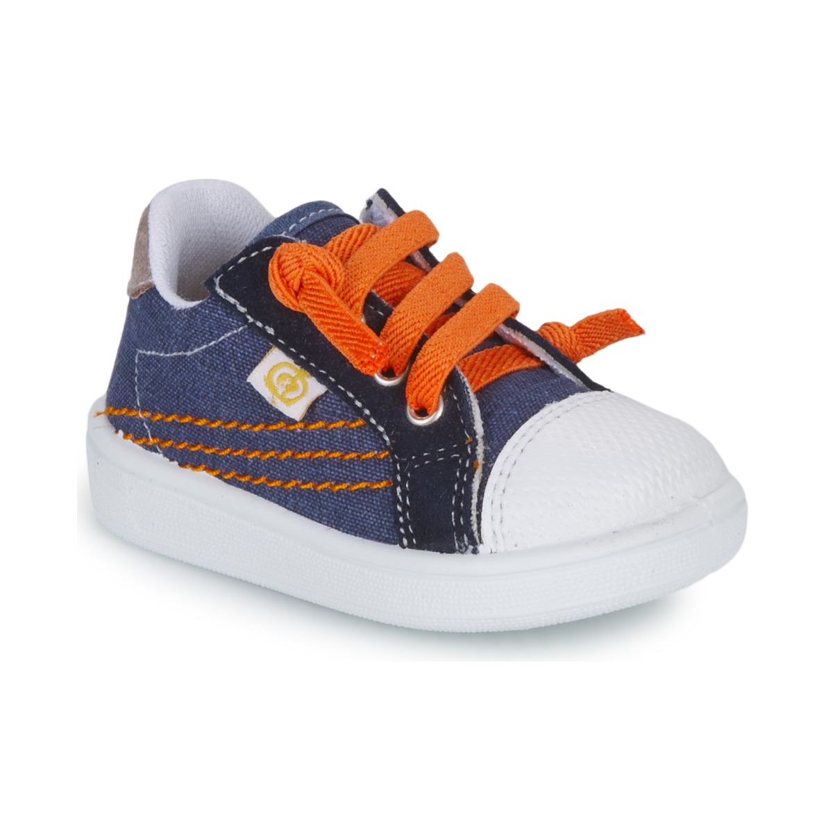 Skor Pojkar Sneakers Citrouille et Compagnie CHOCOPI Denim / Orange