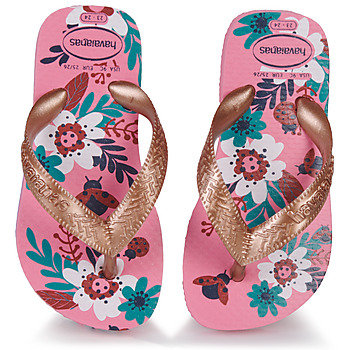 Skor Flickor Flip-flops Havaianas KIDS FLORES Rosa