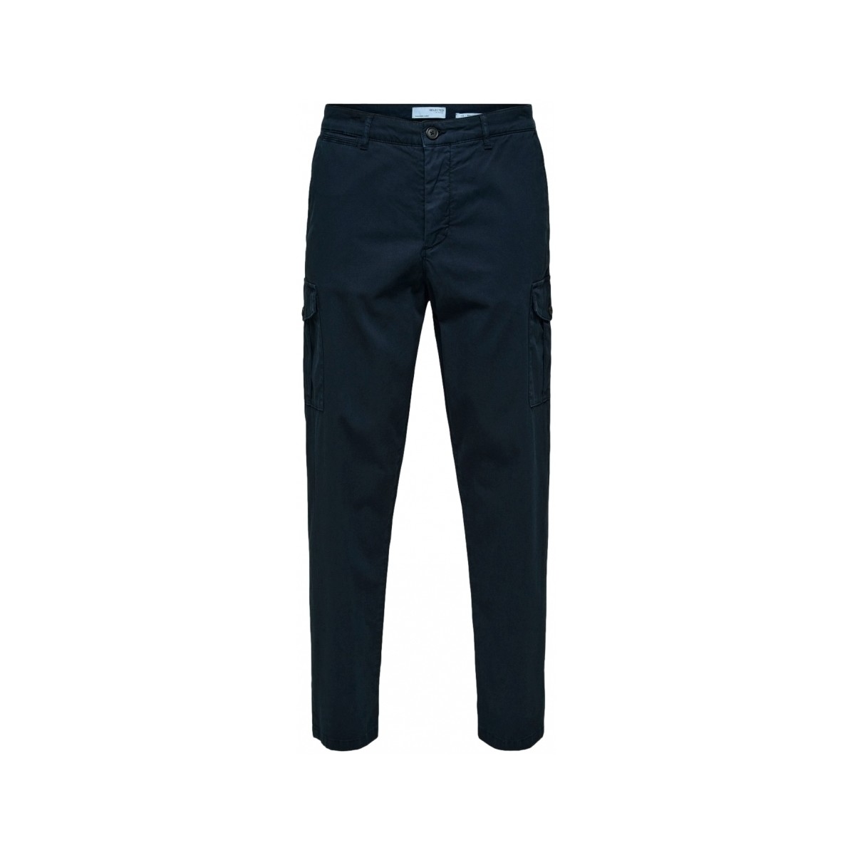 textil Herr Byxor Selected Slim Tapered Wick 172 Cargo Pants - Dark Sapphire Blå