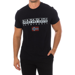 textil Herr T-shirts Napapijri NP0A4GDQ-041 Svart