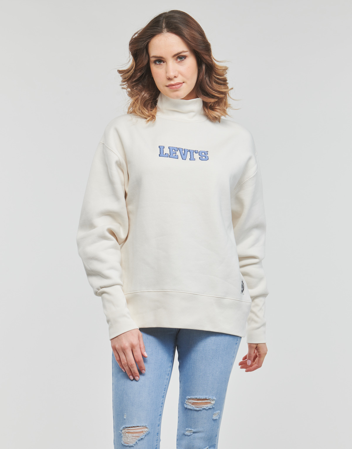 textil Dam Sweatshirts Levi's GRAPHIC GARDENIA CREW Vit