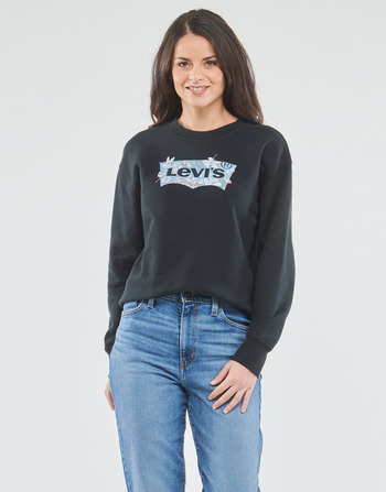 textil Dam Sweatshirts Levi's GRAPHIC STANDARD CREW Svart