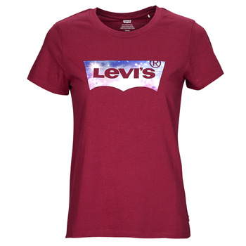 textil Dam T-shirts Levi's THE PERFECT TEE Galaxy / Beet / Röd