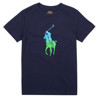 textil Pojkar T-shirts Polo Ralph Lauren SS CN M1-KNIT SHIRTS-T-SHIRT Marin