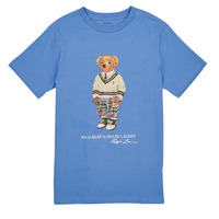 textil Flickor T-shirts Polo Ralph Lauren SS CN-KNIT SHIRTS Blå
