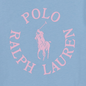 Polo Ralph Lauren SS GRAPHIC T-KNIT SHIRTS-T-SHIRT Blå / Himmelsblå / Rosa