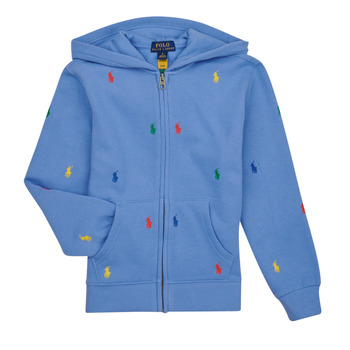 textil Pojkar Sweatshirts Polo Ralph Lauren LS FZ HD-KNIT SHIRTS-SWEATSHIRT Blå / Himmelsblå