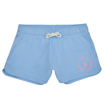 textil Flickor Shorts / Bermudas Polo Ralph Lauren PREPSTER SHT-SHORTS-ATHLETIC Blå / Himmelsblå / Rosa
