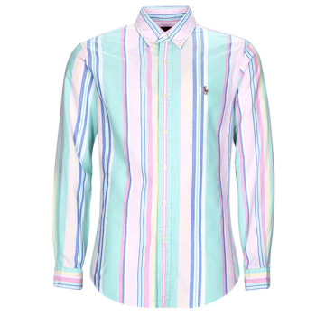 textil Herr Långärmade skjortor Polo Ralph Lauren CHEMISE COUPE DROITE EN OXFORD Flerfärgad