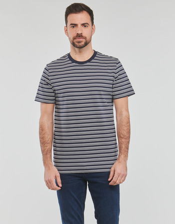 Selected SLHANDY STRIPE SS O-NECK TEE W Marin / Vit