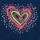 textil Flickor T-shirts Desigual TS_HEART Marin