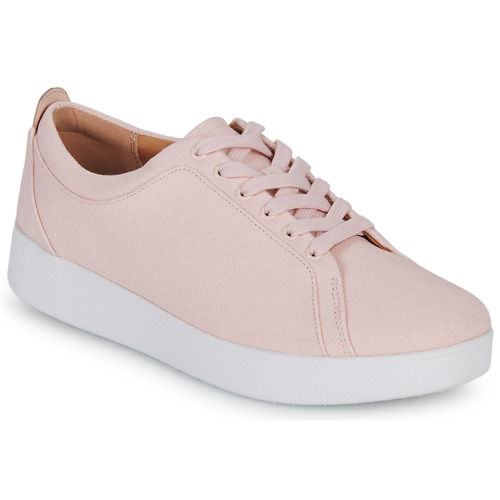 Skor Dam Sneakers FitFlop RALLY CANVAS TRAINERS Rosa