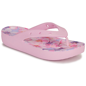 Skor Dam Flip-flops Crocs ClPlatformCherryBlossomFlip Rosa / Violett