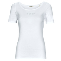 textil Dam T-shirts Esprit tshirt sl Vit