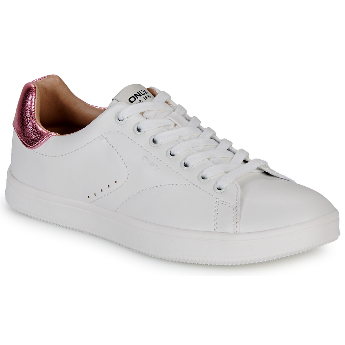 Skor Dam Sneakers Only ONLSHILO-44 PU CLASSIC SNEAKER Vit / Rosa