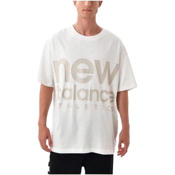 textil T-shirts New Balance  Beige