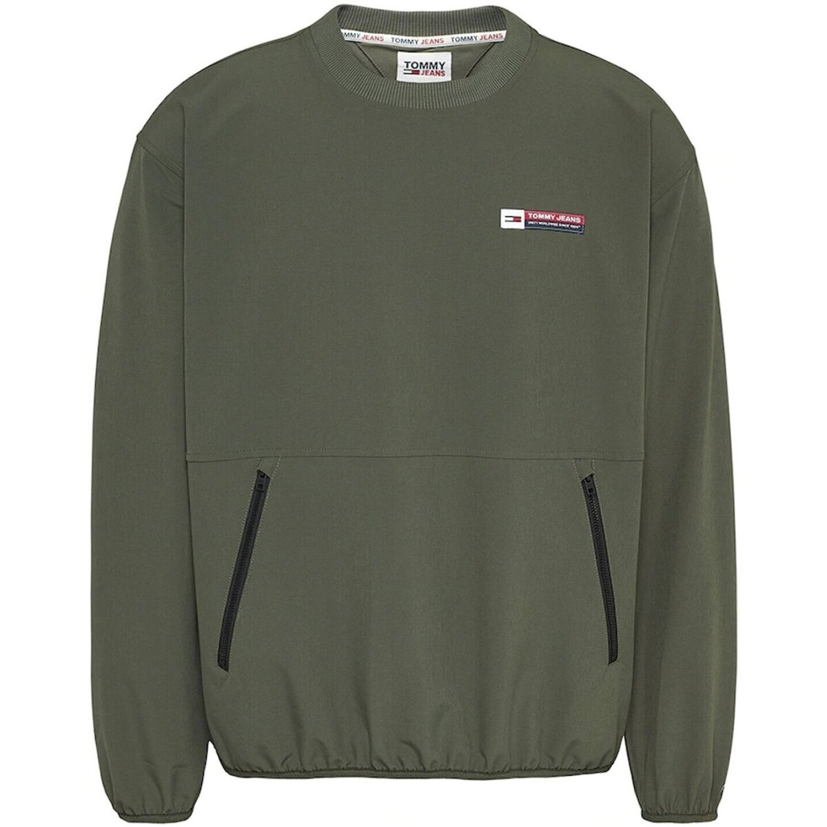 textil Herr Sweatshirts Tommy Jeans DM0DM13360 Grön