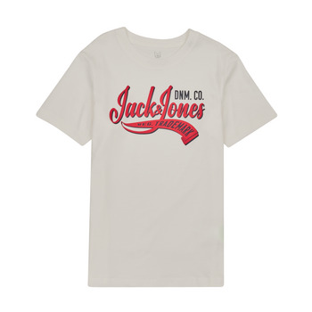 textil Pojkar T-shirts Jack & Jones JJELOGO TEE SS NECK 2 COL JNR Vit