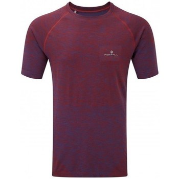 textil Herr T-shirts Ronhill Infinity Spacedye SS Tee Rödbrunt