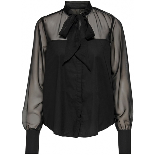 textil Dam Blusar La Strada shirt Costel L/S- Black Svart