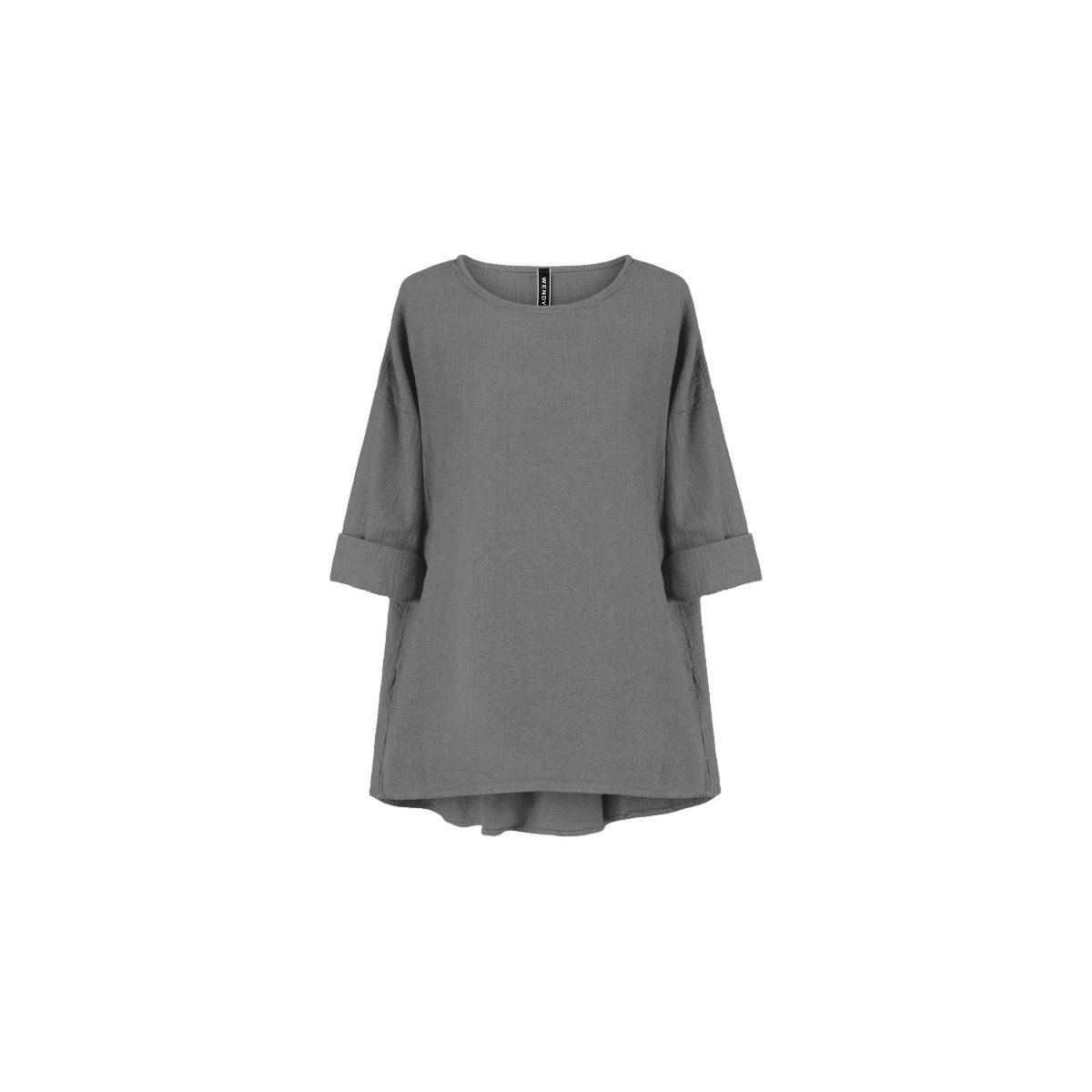 textil Dam Blusar Wendy Trendy Top 221338 - Grey Grå