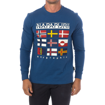 textil Herr Långärmade T-shirts Napapijri NP0A4GPC-BS5 Blå