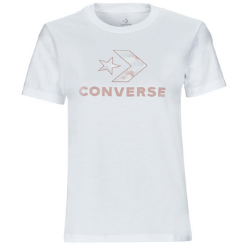 textil Dam T-shirts Converse FLORAL STAR CHEVRON Vit