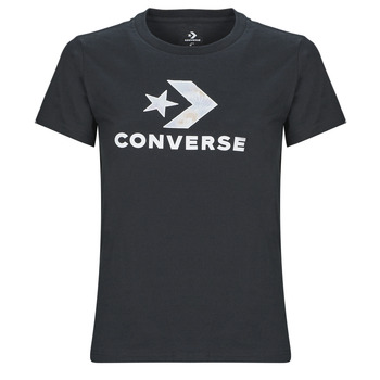 textil Dam T-shirts Converse FLORAL STAR CHEVRON Svart