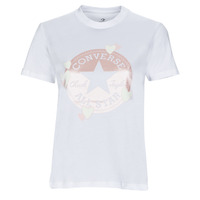 textil Dam T-shirts Converse RADIATING LOVE SS SLIM GRAPHIC Vit