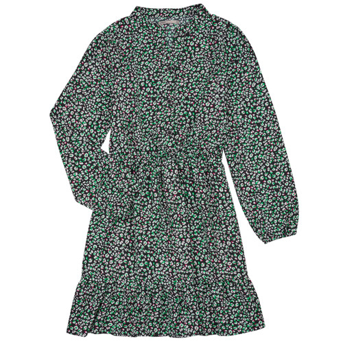 textil Flickor Korta klänningar Only KOGLINO-MONIQUE STRING L/S DRESS PTM Svart