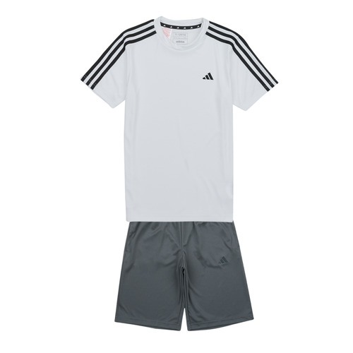 textil Barn Sportoverall Adidas Sportswear TR-ES 3S TSET Vit