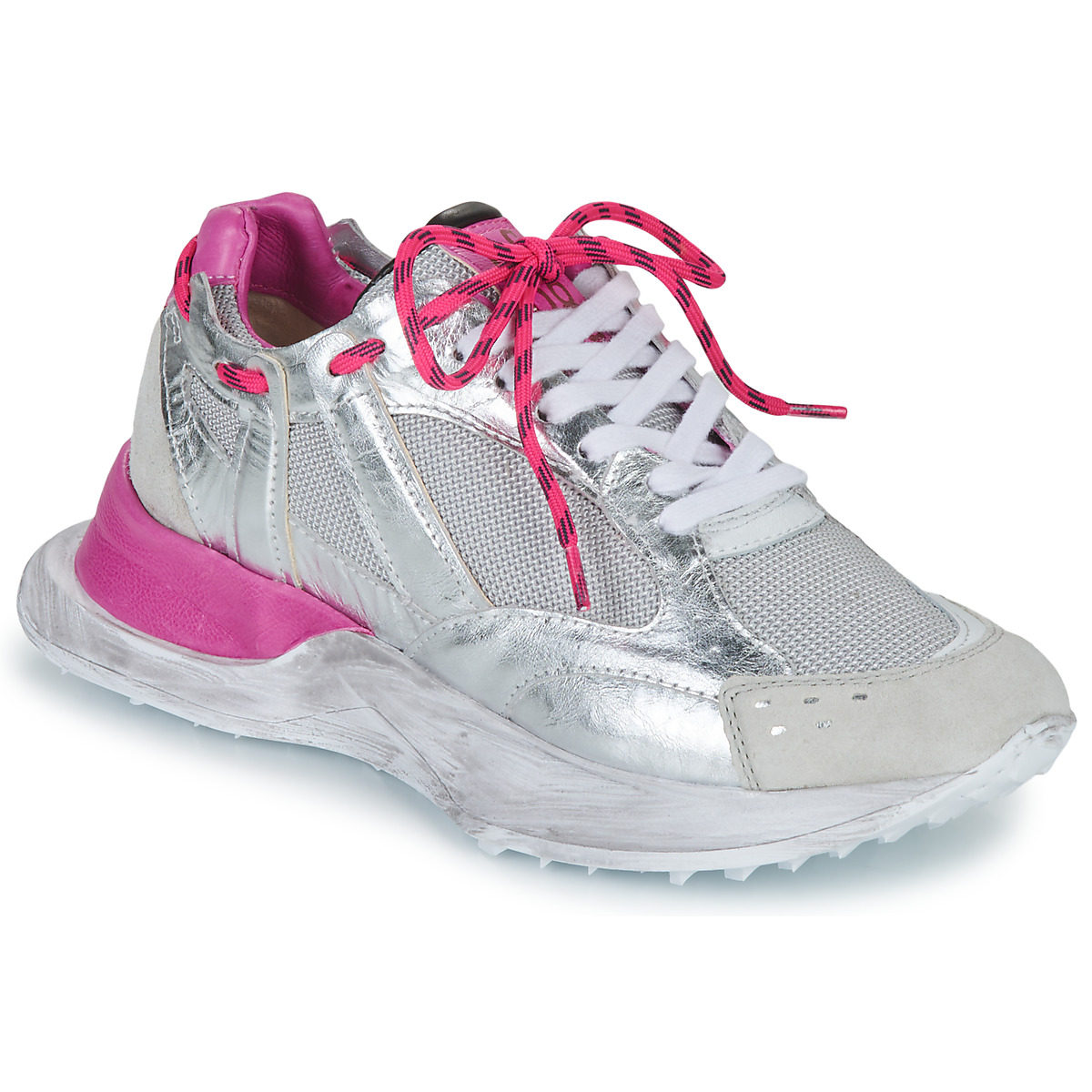 Skor Dam Sneakers Airstep / A.S.98 LOWCOLOR Silver / Rosa