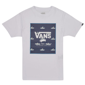 textil Pojkar T-shirts Vans PRINT BOX BOYS Vit / Blå