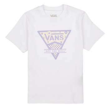 textil Flickor T-shirts Vans CHECKER FLORAL TRIANGLE BFF Vit / Violett