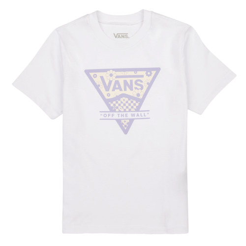 textil Flickor T-shirts Vans CHECKER FLORAL TRIANGLE BFF Vit / Violett
