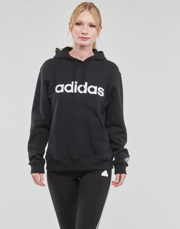 textil Dam Sweatshirts Adidas Sportswear LIN FT HD Svart