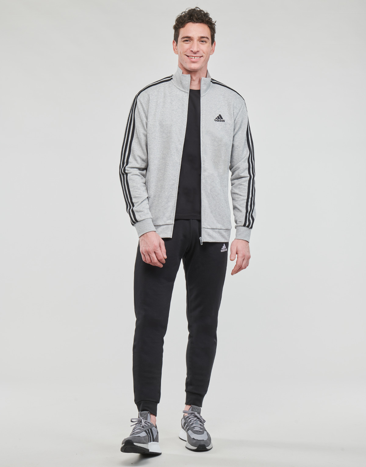 textil Herr Sportoverall Adidas Sportswear 3S FT TT TS Grå / Svart