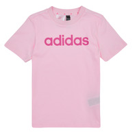 textil Flickor T-shirts Adidas Sportswear LK LIN CO TEE Rosa / Ljus