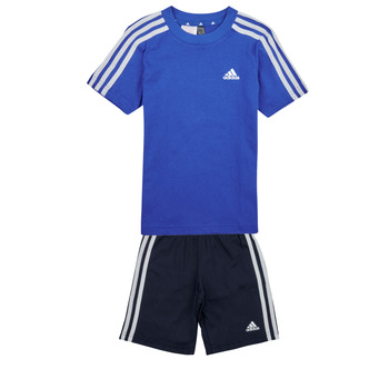 textil Pojkar Set Adidas Sportswear LK 3S CO T SET Blå