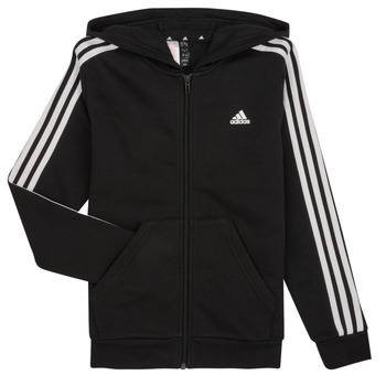 textil Barn Sweatshirts Adidas Sportswear 3S FL FZ HOOD Svart
