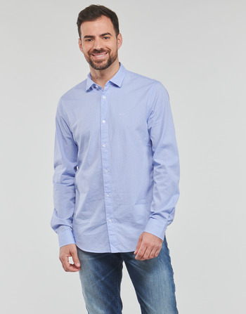textil Herr Långärmade skjortor Armani Exchange 3RZC36 Blå / Himmelsblå