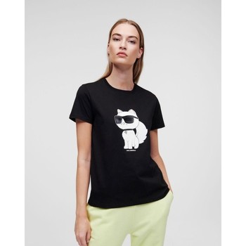 textil Dam T-shirts & Pikétröjor Karl Lagerfeld 230W1703 Svart